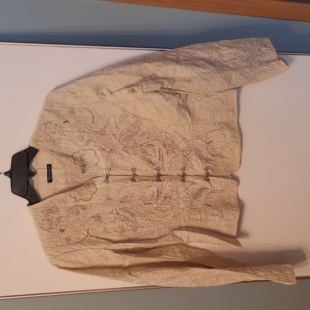 Cream embroidered Jacket
